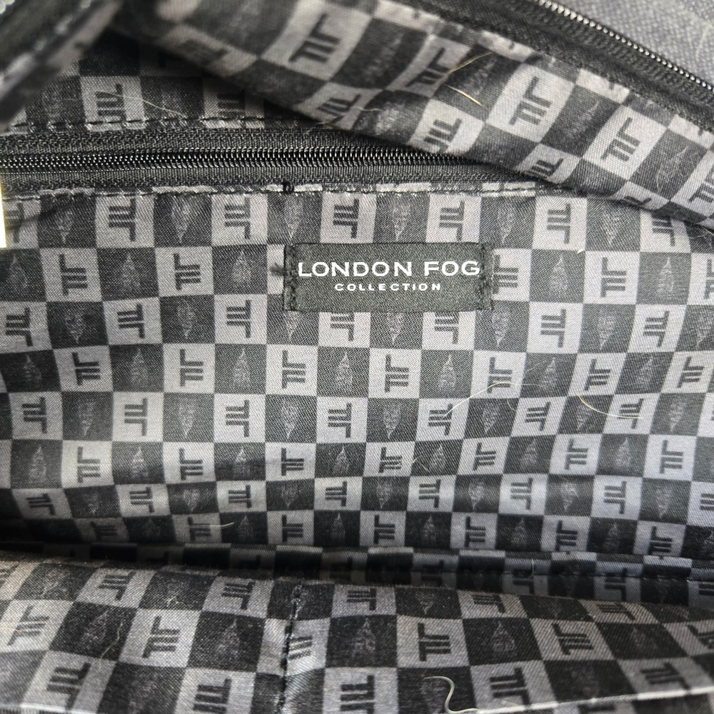 London Fog Canvas Backpack Denim Blue School Travel Book Bag - Picture 2 of 4
